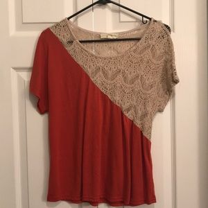 Staring at stars orange crochet top